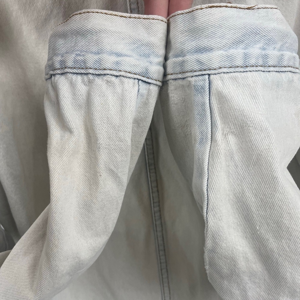 Brooklyn Cloth Denim Jacket Distressed Light Wash Button Front XL‎ trucker - Picture 14 of 16